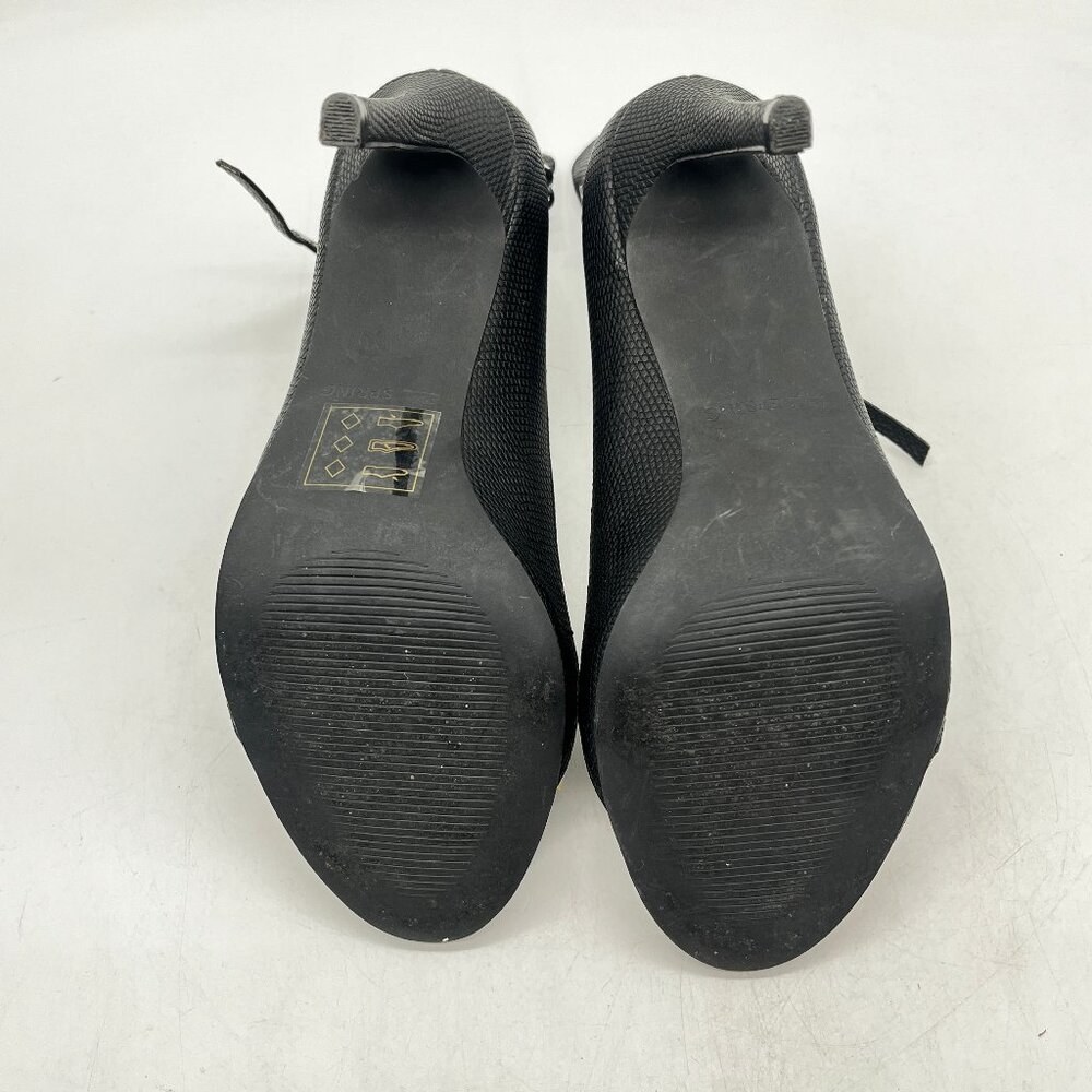 Call It Spring Black Sandal Toe Heels - Picture 6 of 9